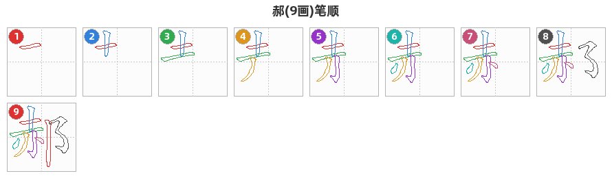 郝笔顺分解图