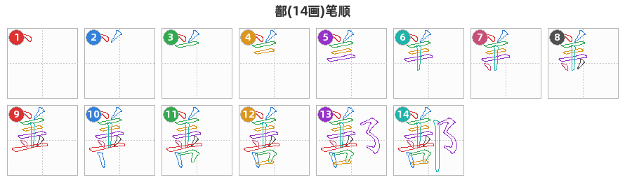 鄯笔顺分解图