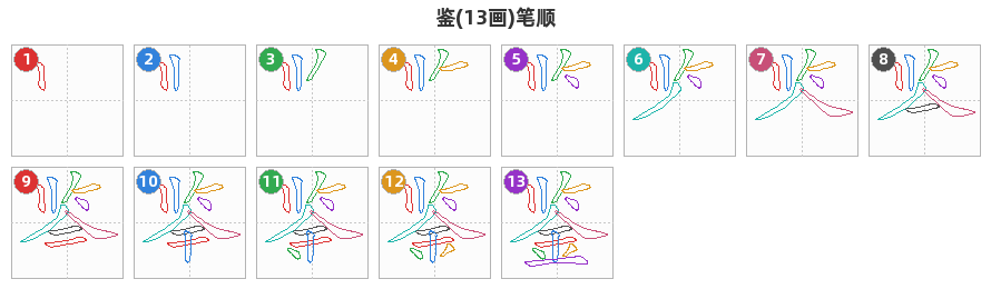 鉴笔顺分解图