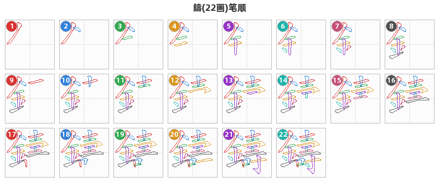 鑄笔顺分解图