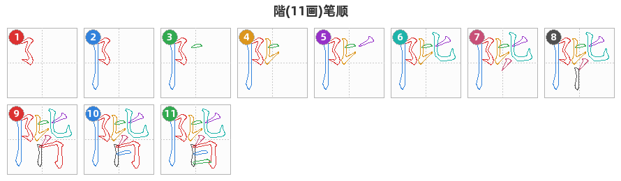 階笔顺分解图