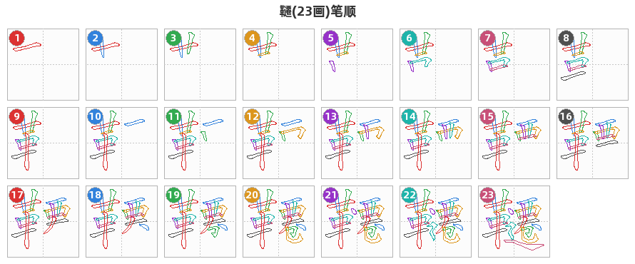 韆笔顺分解图