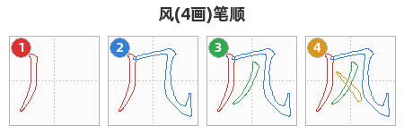 风笔顺分解图