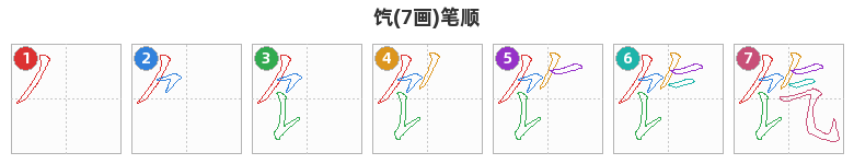 饩笔顺分解图