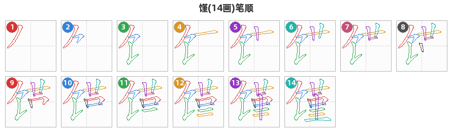 馑笔顺分解图