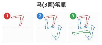 马笔顺分解图
