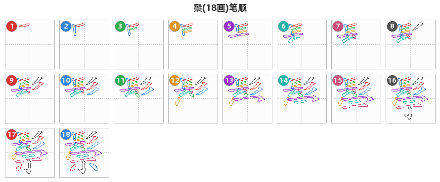 鬃笔顺分解图