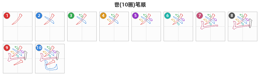 鬯笔顺分解图