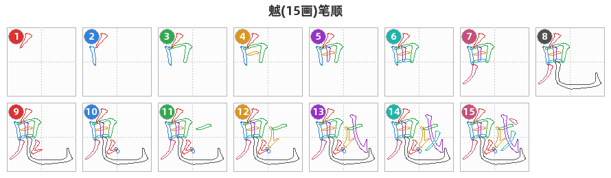 魆笔顺分解图