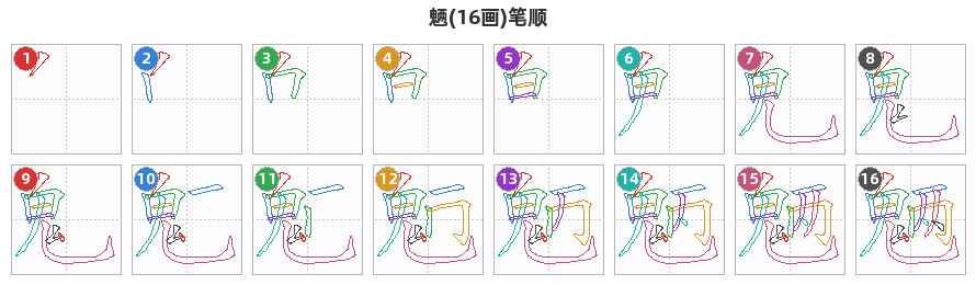 魉笔顺分解图