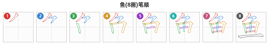 鱼笔顺分解图