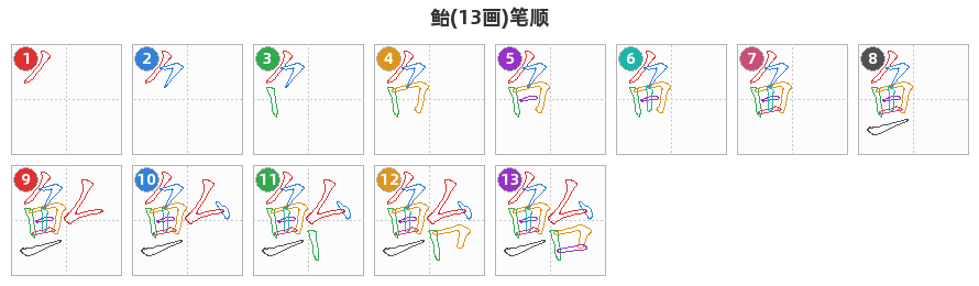 鲐笔顺分解图