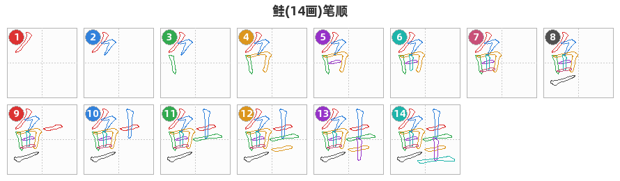 鲑笔顺分解图
