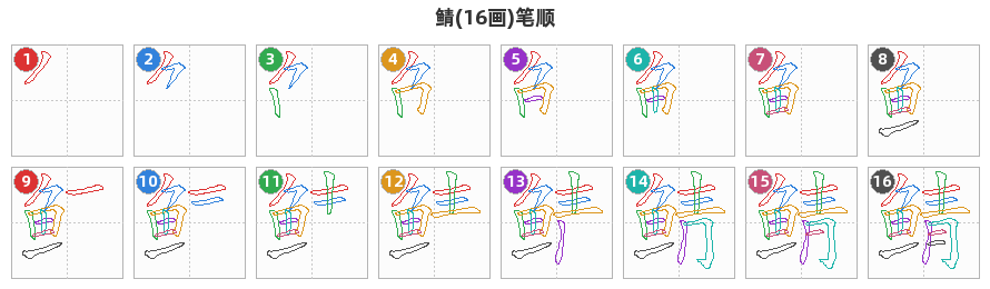 鲭笔顺分解图