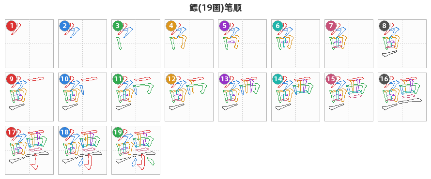 鳔笔顺分解图