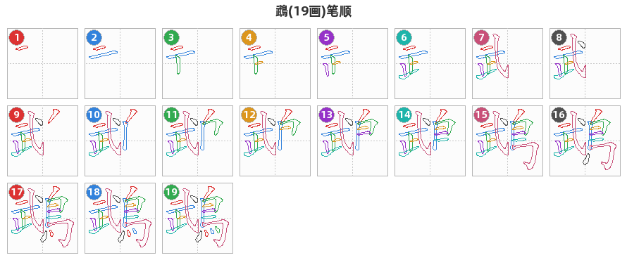 鵡笔顺分解图