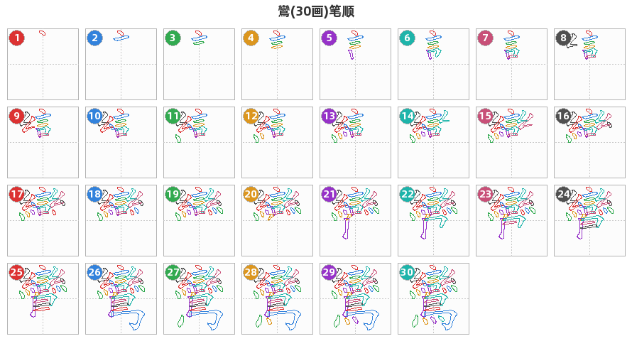 鸞笔顺分解图