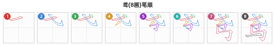 鸢笔顺分解图