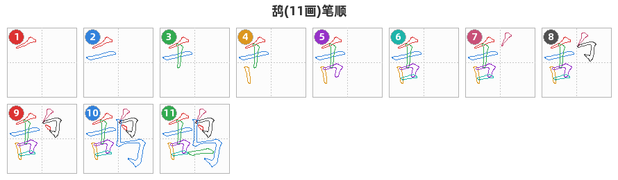 鸹笔顺分解图