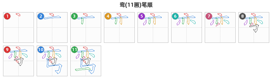鸾笔顺分解图