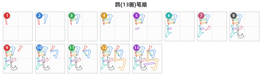 鹍笔顺分解图