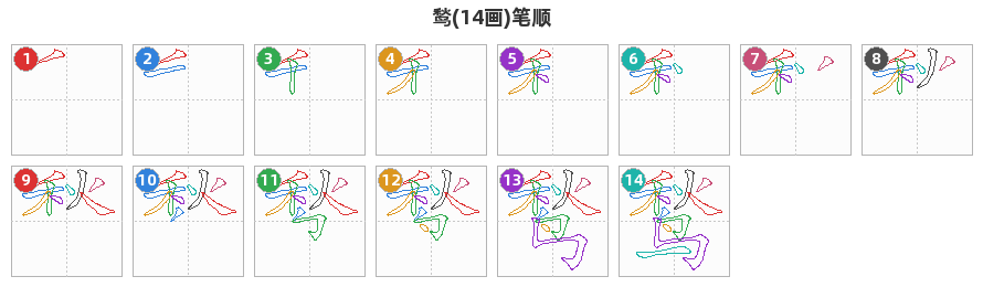 鹙笔顺分解图