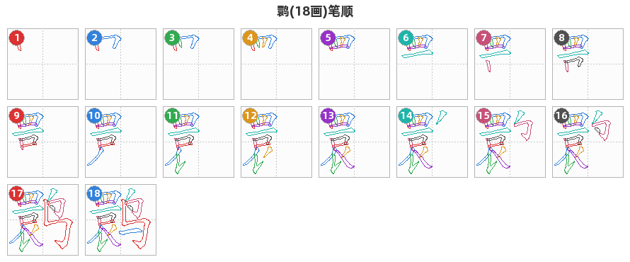 鹮笔顺分解图
