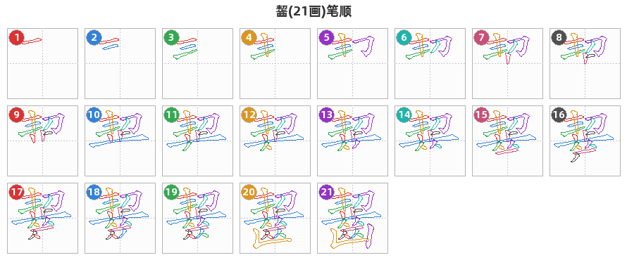 齧笔顺分解图